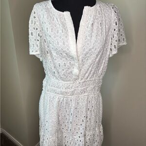 Maeve - Elegant White Eyelet Dress